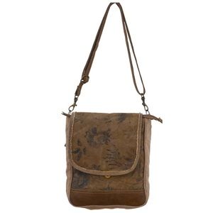 Clea Ray Floral Strap Upcycled Messenger Bag